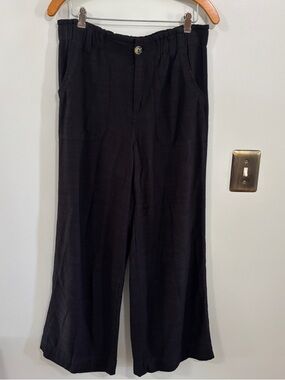 Wit & Wisdom black wide leg rayon pants size 8